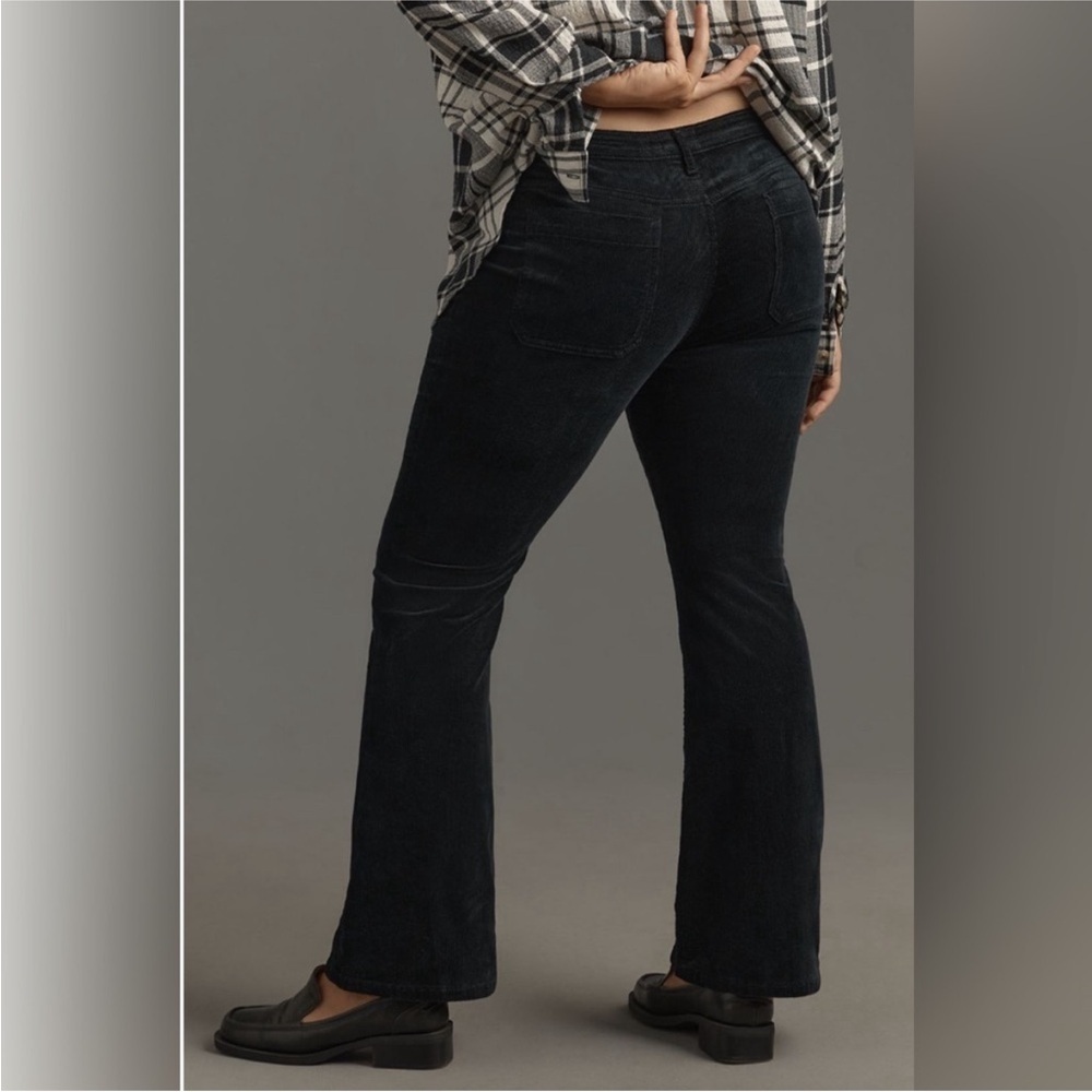 Anthropologie Pilcro Black Icon Flare Corduroy Pants Size 20 W - Picture 2 of 8